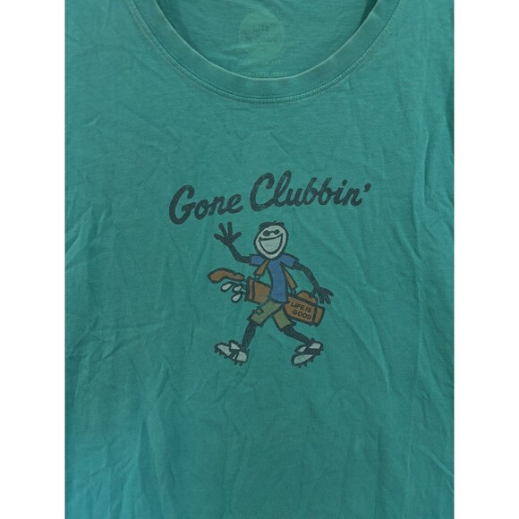 Life Is Good Shirt Men's 3XL Blue Gone Clubbin Graphic Tee Funny Outdoors - Picture 2 of 8